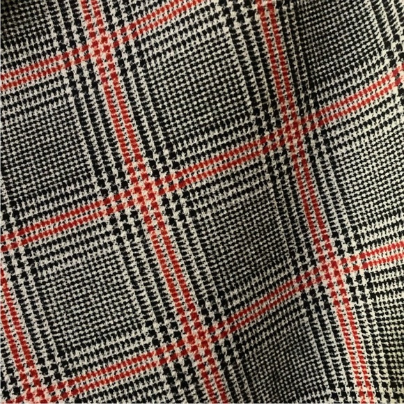 🩷 HOT KISS Red/Black Stretch Plaid Plus Size Wide Leg Slacks 1027 - Picture 4 of 6